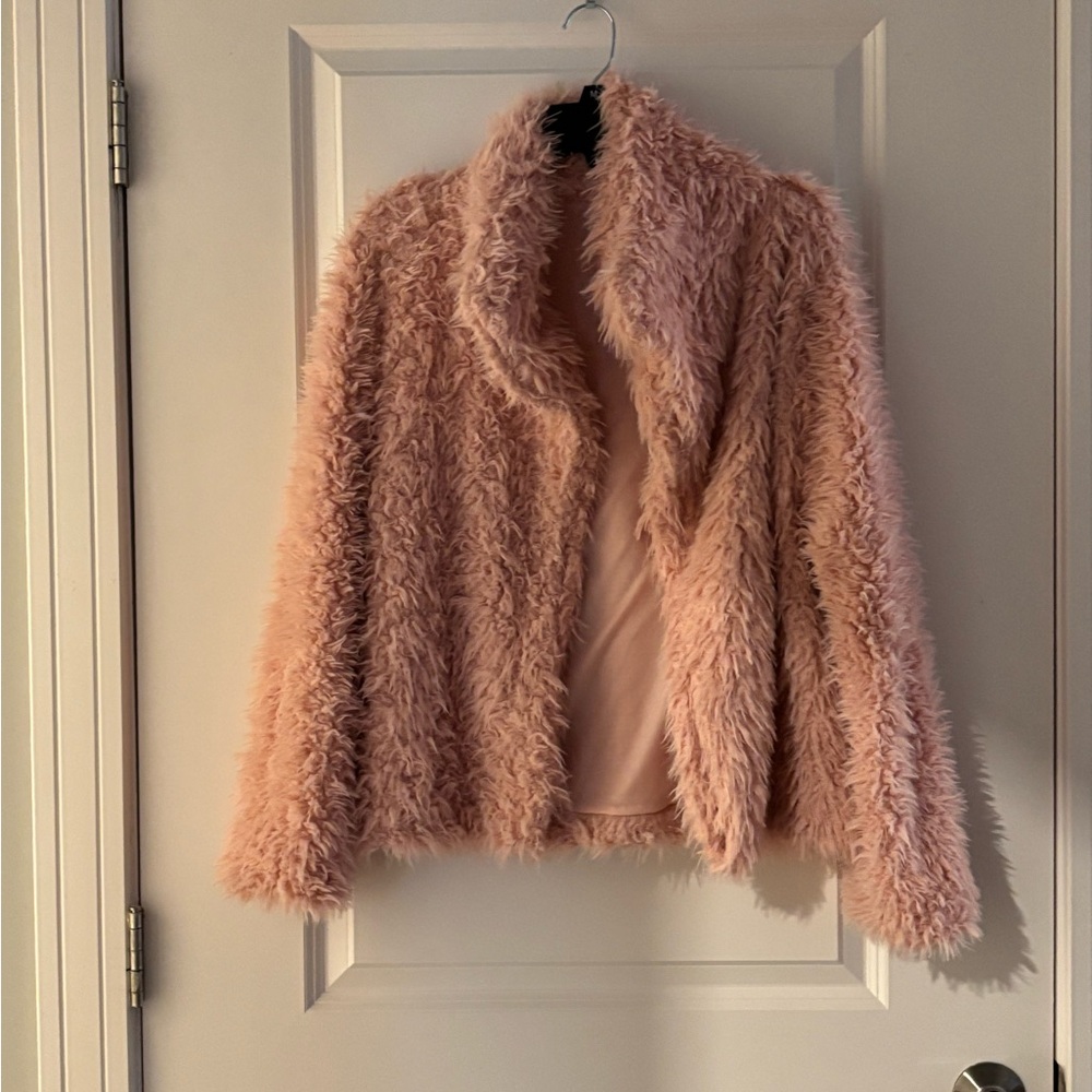 Little Lass Blush Teddy Jacket